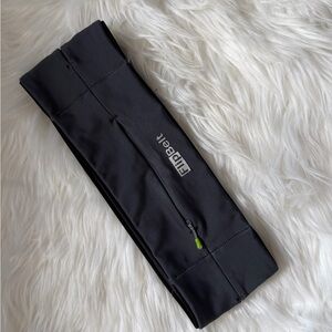 FlipBelt Black Running Waist Belt with Zipper Pocket
